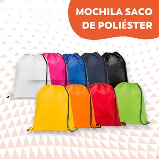 Kit 5 Sacochila Nylon Mochila saco de Poliester para Camping, Ciclismo, Futebol, Academia Todas as Finalidades