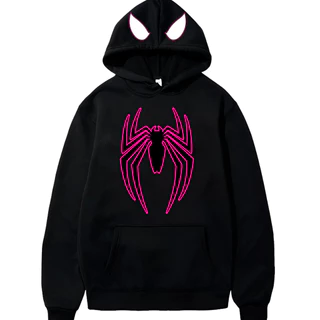 Moletom Basico Blusa de Frio Homem Aranha Com Capuz Mascara Streetwear Unissex