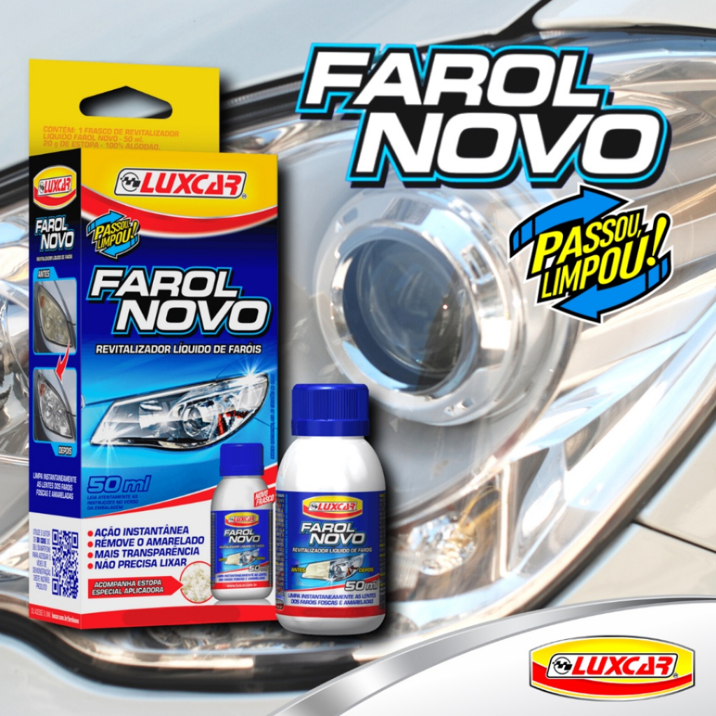 Renovador De Farol Luxcar Farol Novo Limpa Farol Revitalizador