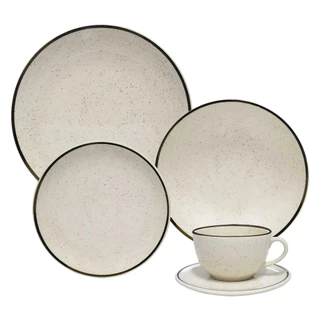 Aparelho de jantar Oxford Brisa 20 peças Cerâmica Conjunto Louça