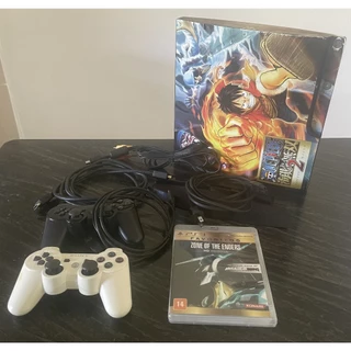 Playstation 3 Slim CECH2100a 120GB - Console com 3 controles e um jogo PS3 play3 ps3 playstation 3 play station playstation3 original