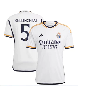 Camisa do Real Madrid Branco Personalizada Bellingham 2024 Oferta