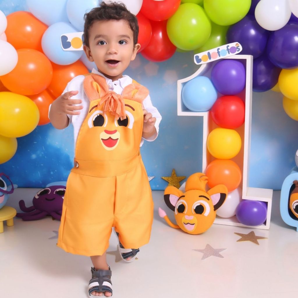 Fantasia Bolofofos Menino–Roupa Infantil Jardineira para Festa | Shopee ...