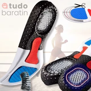 Par de Palmilha Ortopédica SOS Para Dores Pés Pé Corrida Caminhada Amortecedor Esporão Confort Gel.