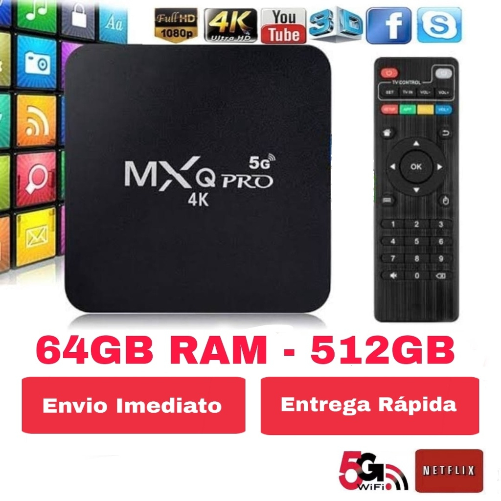 RK3228A Smart Box Mxqpro 5g Hd 16 256 Gb 4k Android Super 11.0 Set Top WiFi