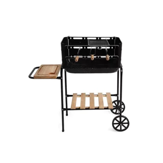 Churrasqueira Móvel Mor Califórnia 82cm De Largura 75cm De Altura 38.5cm De Profundidade Preta