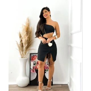 Vestido luxo gringa vestido curto moda blogueira