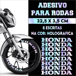 8 Adesivos Escrita Honda Diversas Cores Aro Moto Roda Decoração Boa Fixação Prova D'Água em Oferta na Shopee