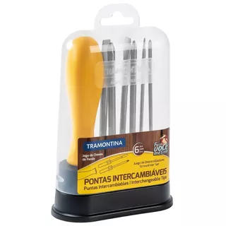 Jogo de Chaves de Fenda Tramontina com Pontas Intercambiáveis 6 peças - Envio Imediato