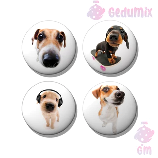 KIT 4 Bottons Broches DOG Memes de Cachorrinhos