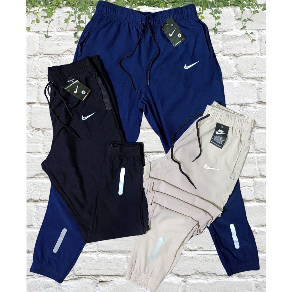 kit 3 Calças Elastano Esportiva Dry fit Corta vento Corrida Academia Masculina frio/moto