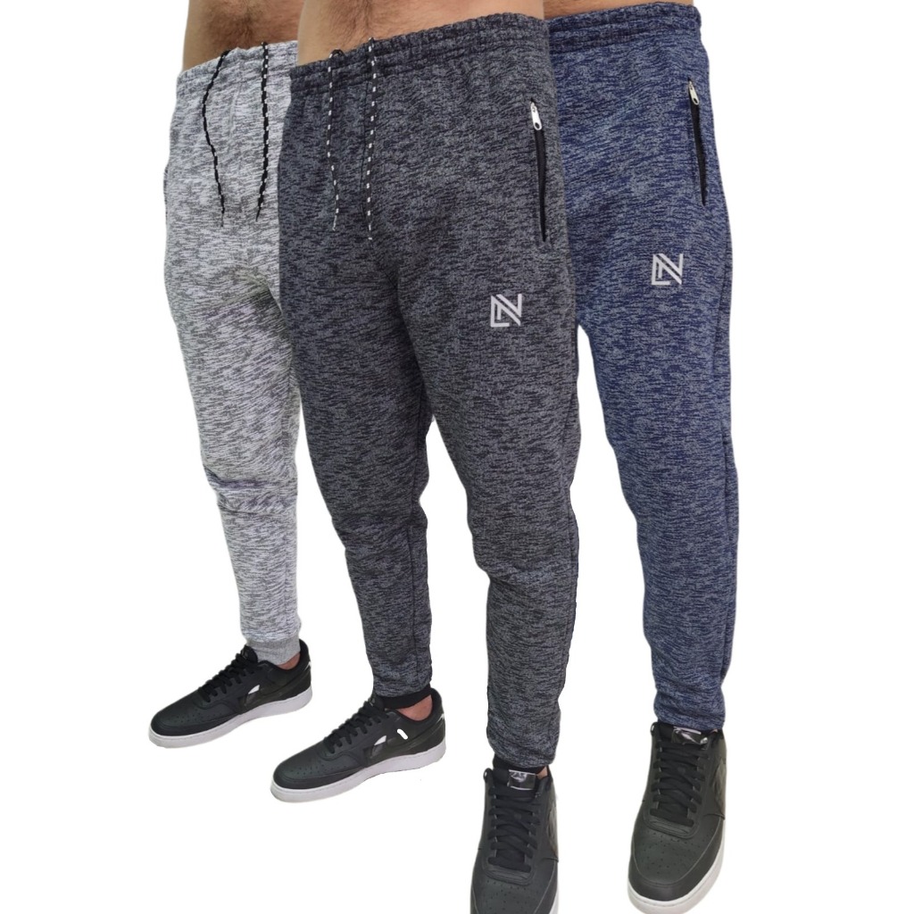 Calça jogger shops masculina com ziper