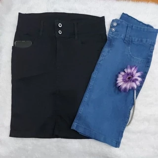 Saia evangélica jeans secretária ,azul e preta do 36 ao 54