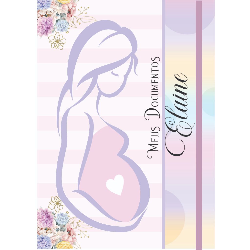 PORTA DOCUMENTOS GESTANTE - PASTA CATALOGO PERSONALIZADA COM NOME