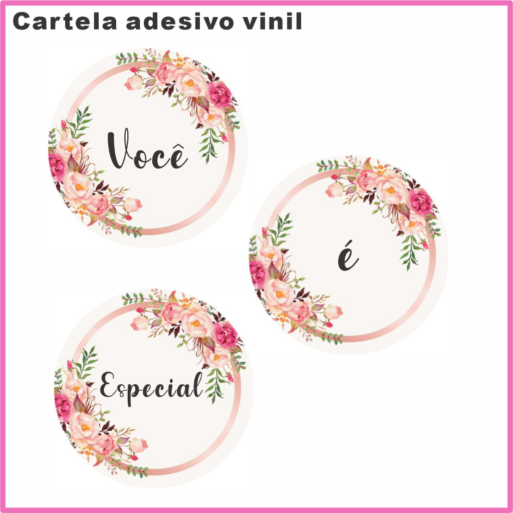 Kit 120 Adesivo Vinil Você é Especial | Adesivo Cliente | Etiquetas ...