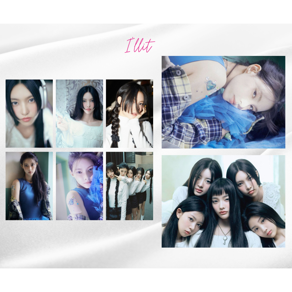 ILLIT SHOPEE kpopmerch 50枚 Kpop ILLIT Cartão Pequeno SUPER ME REAL M2U YUNAH IROHA MOKA
