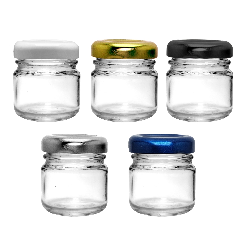 100 potes de Vidro 40 ml redondo mini geleia brigadeiro geleinha velas ...