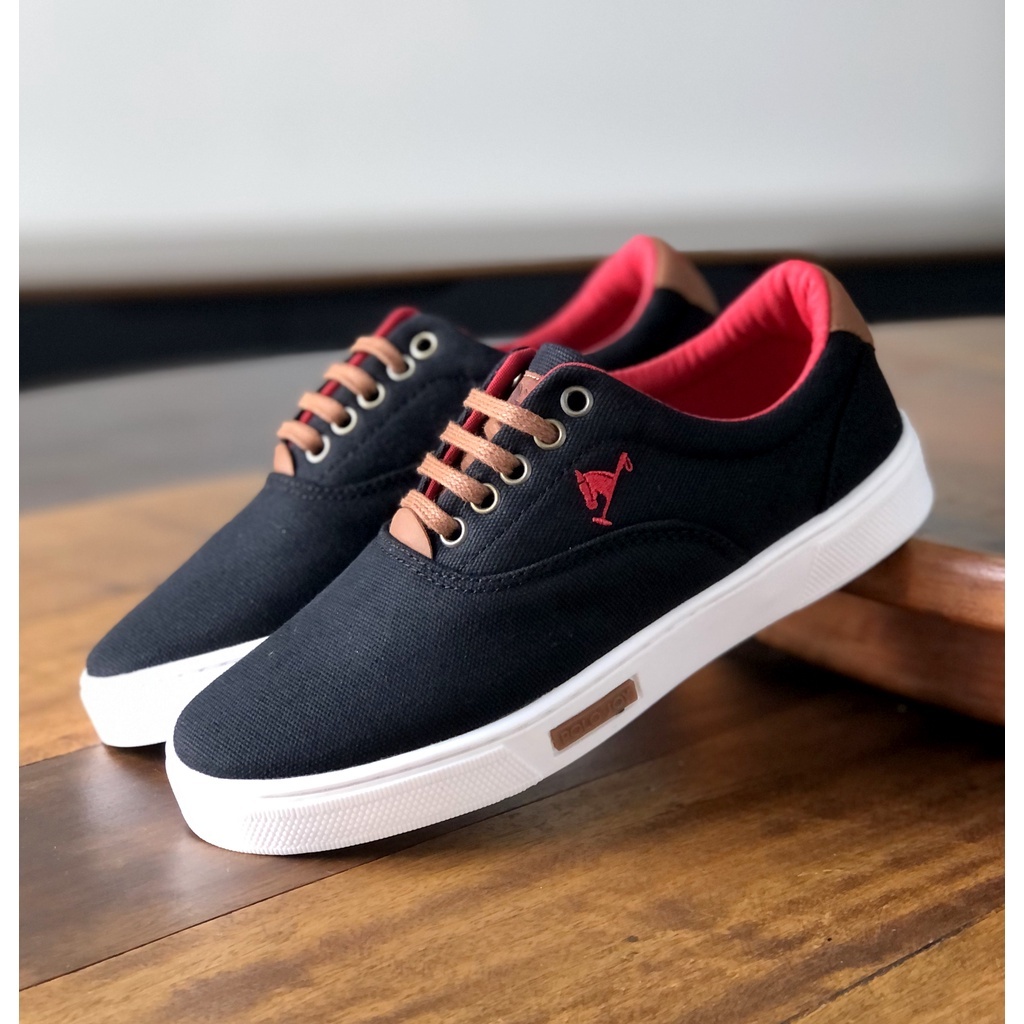 Tenis Sapatenis Masculino Polo Joy Marca Tenis Masculino Sapatenis Polo Joy  Casual Original Marrom Café