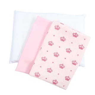 Travesseiro de Bebê Antissufocante + 2 Fronhas 100% Algodão Estampadas Menino Menina Promoção em Oferta na Shopee