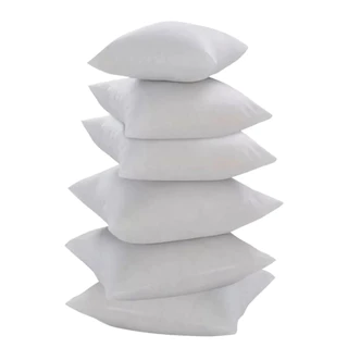 kit com 6 refil de almofada 45 cmx 45 cm de fibra ecológica ótimo custo beneficio Promoção