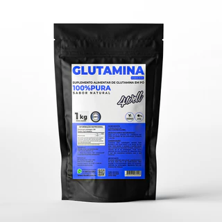 L-Glutamina 1Kg - 100% Pura - Importada - 4well - Sabor Natural