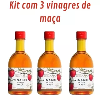 3 Vinagres de Maçã 400ml cada - Almaromi