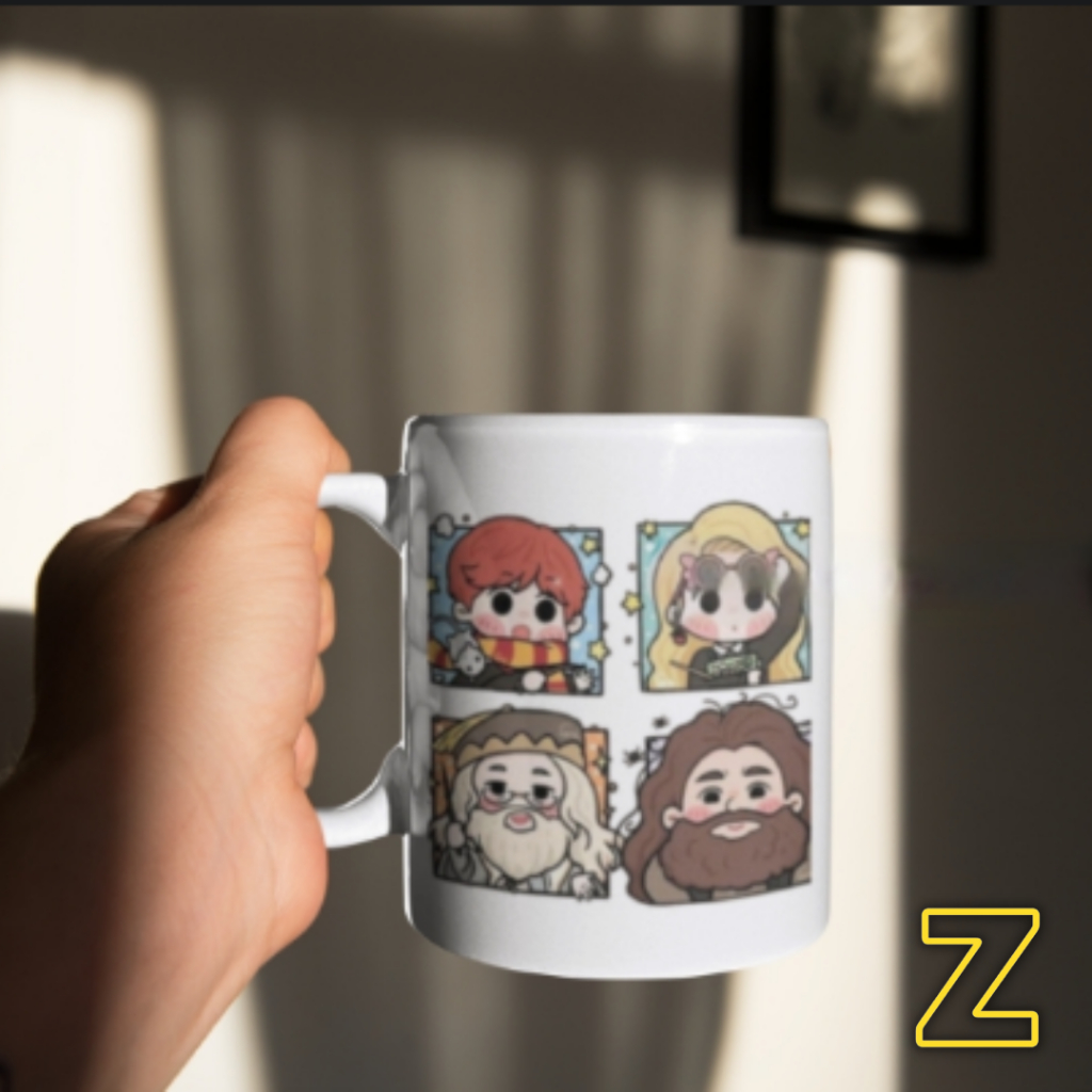 Caneca Personalizada de Porcelana Harry Potter Versão Chibi