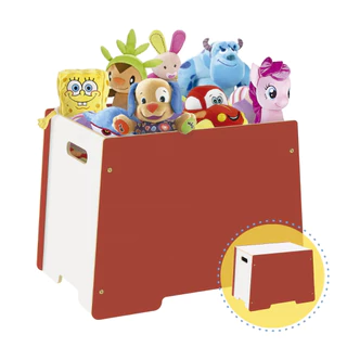 Baú Caixa Organizadora Madeira Grande com Tampa Removível Organizador Brinquedos Livros Infantil