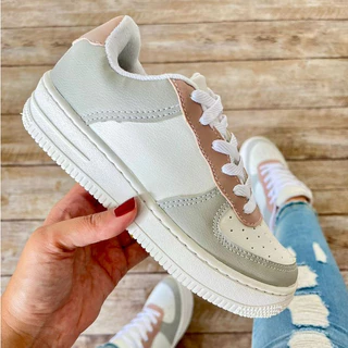 Tênis Feminino Casual Cano Baixo Branco Sapatênis Macio Super Leve Confortável Academia Caminhada Lançamento