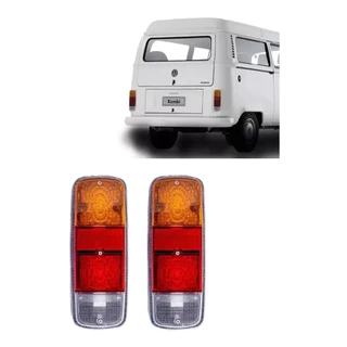 Par Lente Da Lanterna Traseira Kombi 76 Em Diante Tricolor em Oferta na Shopee
