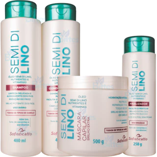KIT SOFISTICATTO ÓLEO DE SEMI DI LINO BRILHO EXTRA