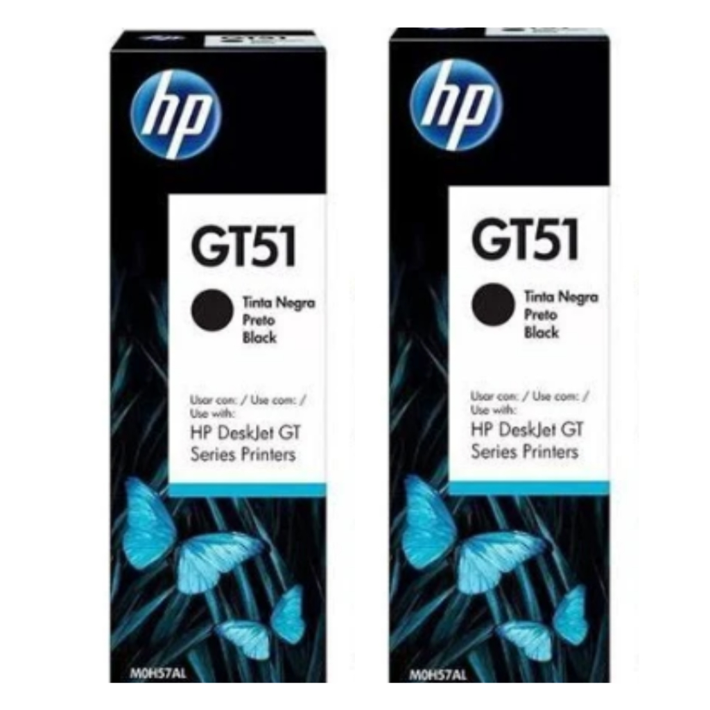 kit 2 garrafa de Tintas gt51pretas para deskjet 5800 5810 5820 gt5822