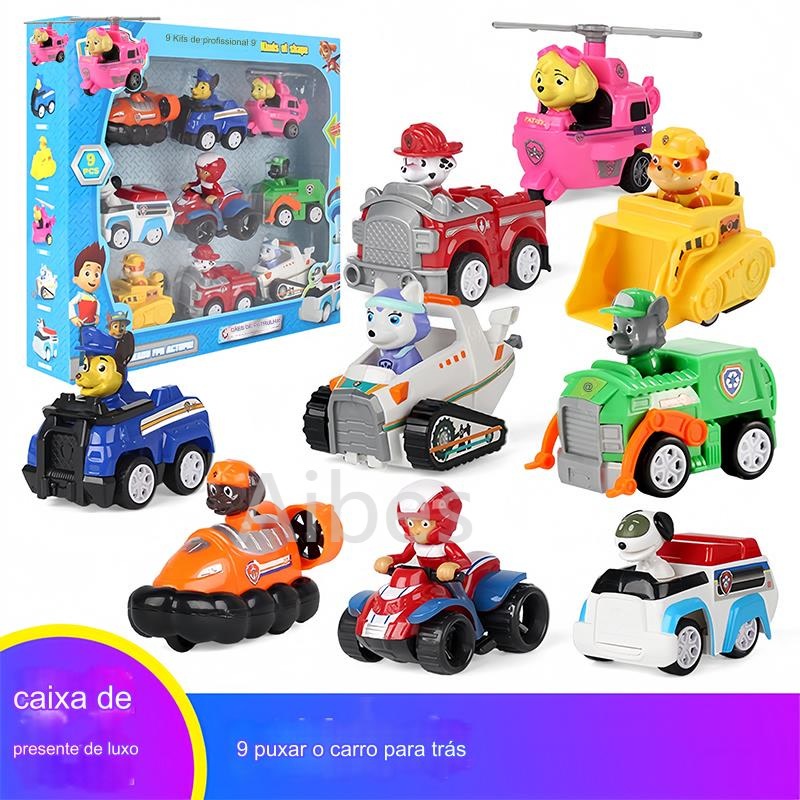 Brinquedo Patrulha Canina kit 2/3/6/9 Carrinhos | Shopee Brasil