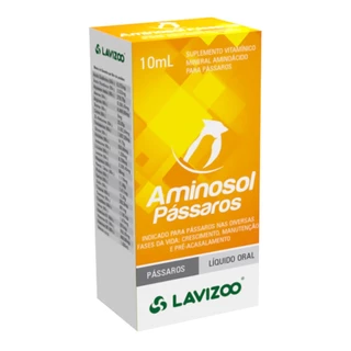 Aminosol para Pássaros Lavizoo Suplemento Aminoacído - 10 mL em Oferta na Shopee
