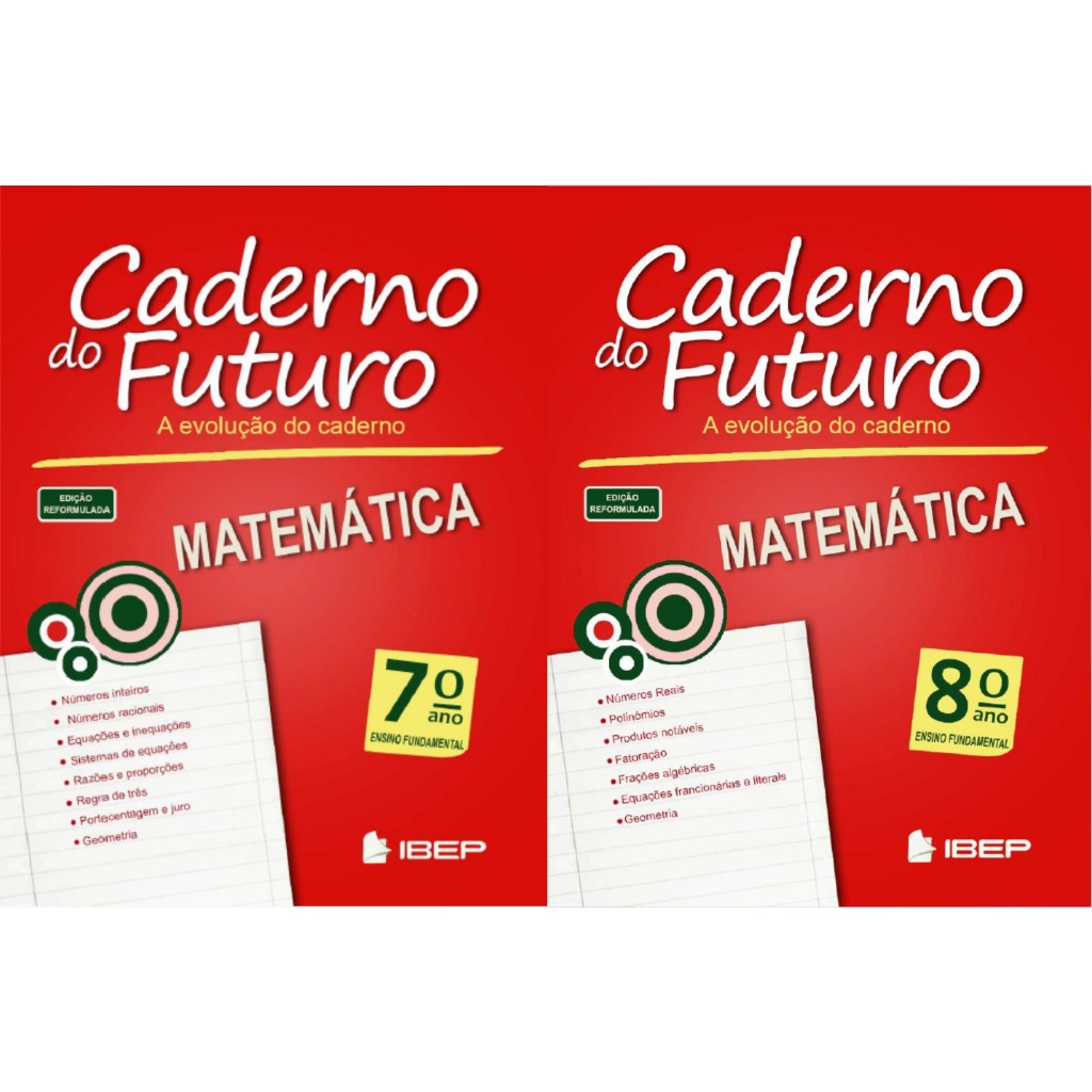 Kit Caderno Futuro Matemática 7° e 8° Ano - Aluno - IBEP | Shopee Brasil