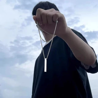 Colar multi camadas de Pingente para calça hip hop masculina Camada necklace Corrente Cubana e Cordões com Personalidade Colar Duplo suger