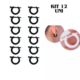 kit 12 Brinco de argola Masculino ou Feminino falso Coquinho Acrílico