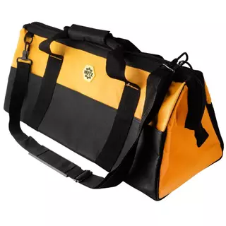 Bolsa de Ferramentas com Bolsos Mala Profissional - Fundo Reforçado - Tecido Lona Oxford Super Forte - Caixa Preto Amarelo - Eletricista Pedreiro Gesseiro Multifunção
