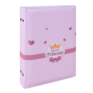Álbum Fotográfico 15x21 para 100 Fotos MINHA PRINCESA Rosa Coroa Bebê Infantil em Oferta na Shopee
