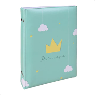 Álbum Fotográfico 15x21 para 100 Fotos PRÍNCIPE COROA Bebê Infantil Verde em Oferta na Shopee