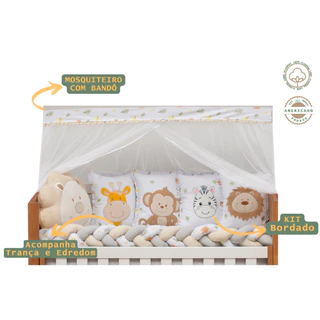 Kit De Berço Americano 10 Peças Baby Magia Menino Menina Baby Vários Modelos Brubrelel Algodão