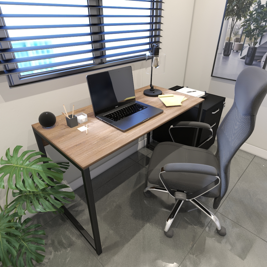 Escrivaninha Industrial Escritorio 120 Mesa Computador