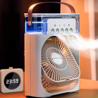Refrigerador De Ar Ventilador Umidificador Portátil Com Led Mini Ventilador