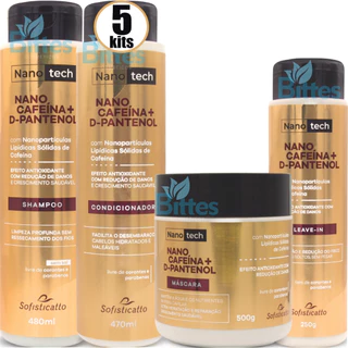 5 Kit Nanotech Cafeína + D-pantenol Sofisticatto