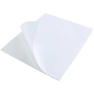 Vinil Branco com Brilho - Adesivo A4 Prova D' água - 50 folhas jato de tinta