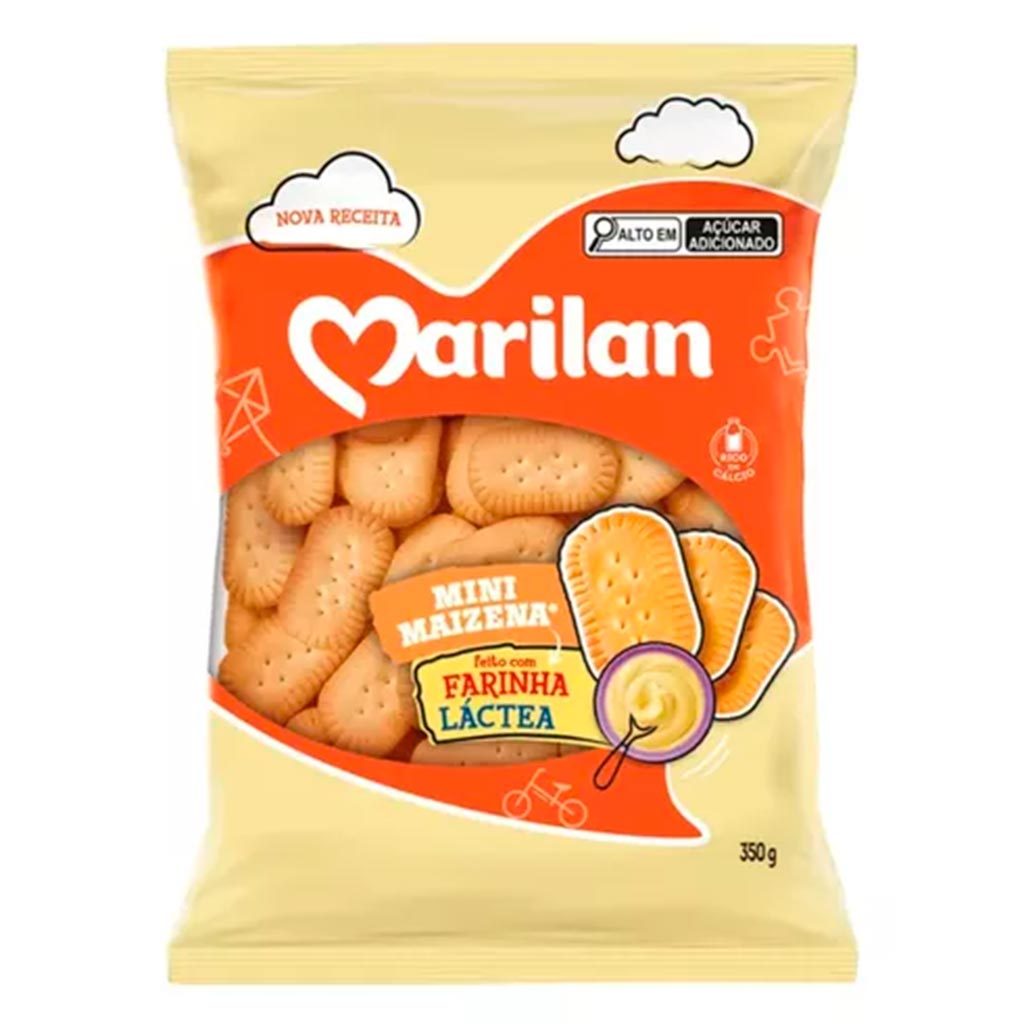 Mini Biscoito Maizena com Farinha Lactea 350g - Marilan