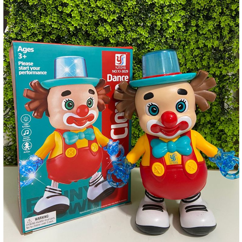 Brinquedo Palhaço Dança Com Som Luz Infantil Bebe | Shopee Brasil