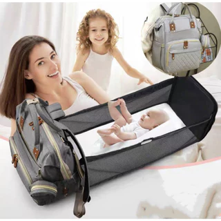 Bolsa Portátil Para Mamãe, Berço Carrinho De Bebê Mochila Leve Multifuncional Grande Capacidade Bolsa De Cama Para Mamãe em Oferta na Shopee