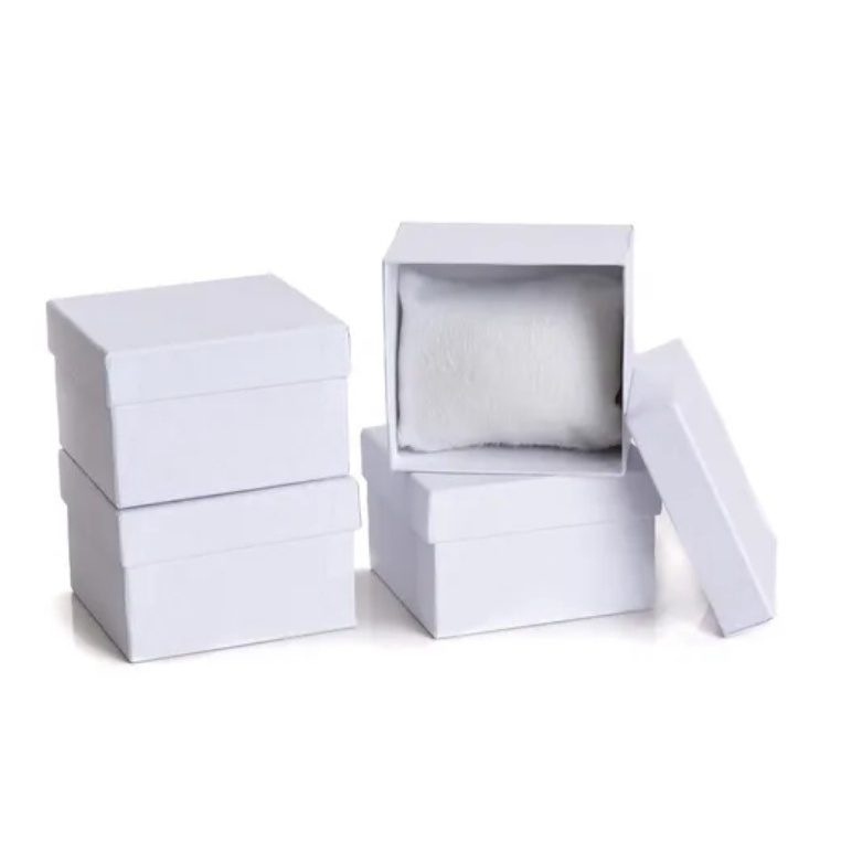 KIT 8 Caixinha Para colocar Relógio preto ou branco ou rosa com almofada