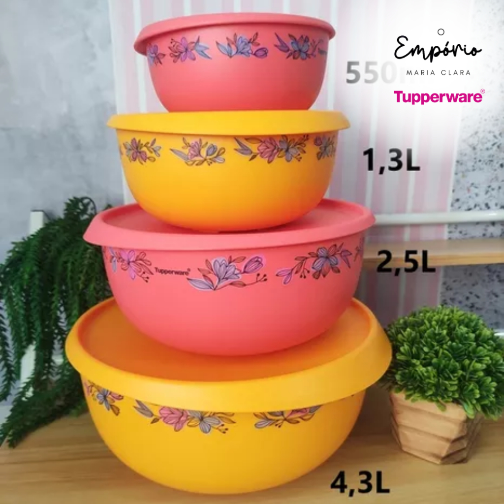 Kit Tupperware Toque Mágico Laranja/Amarelo - À escolher | Shopee Brasil